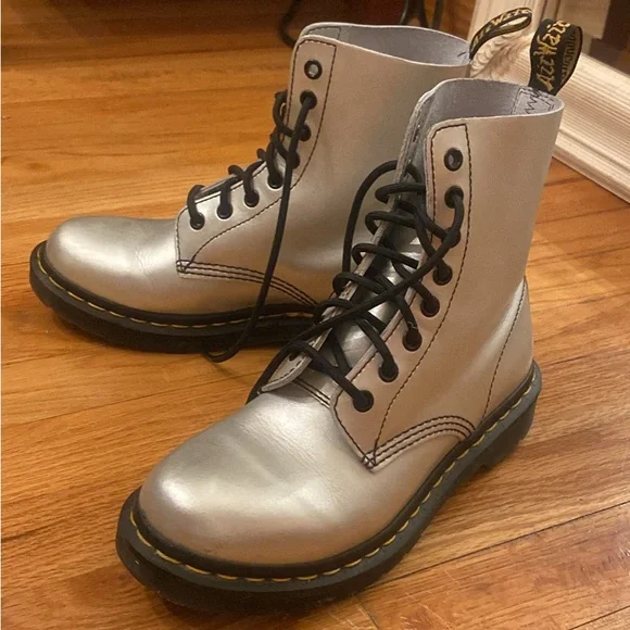 Dr. Martens Silver Women's Boots - Picture 8 of 8